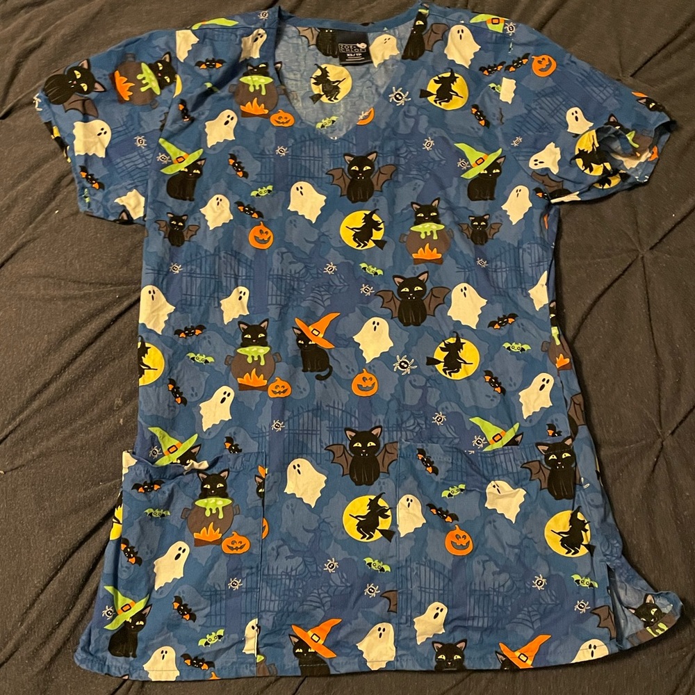 Halloween Scrub Top